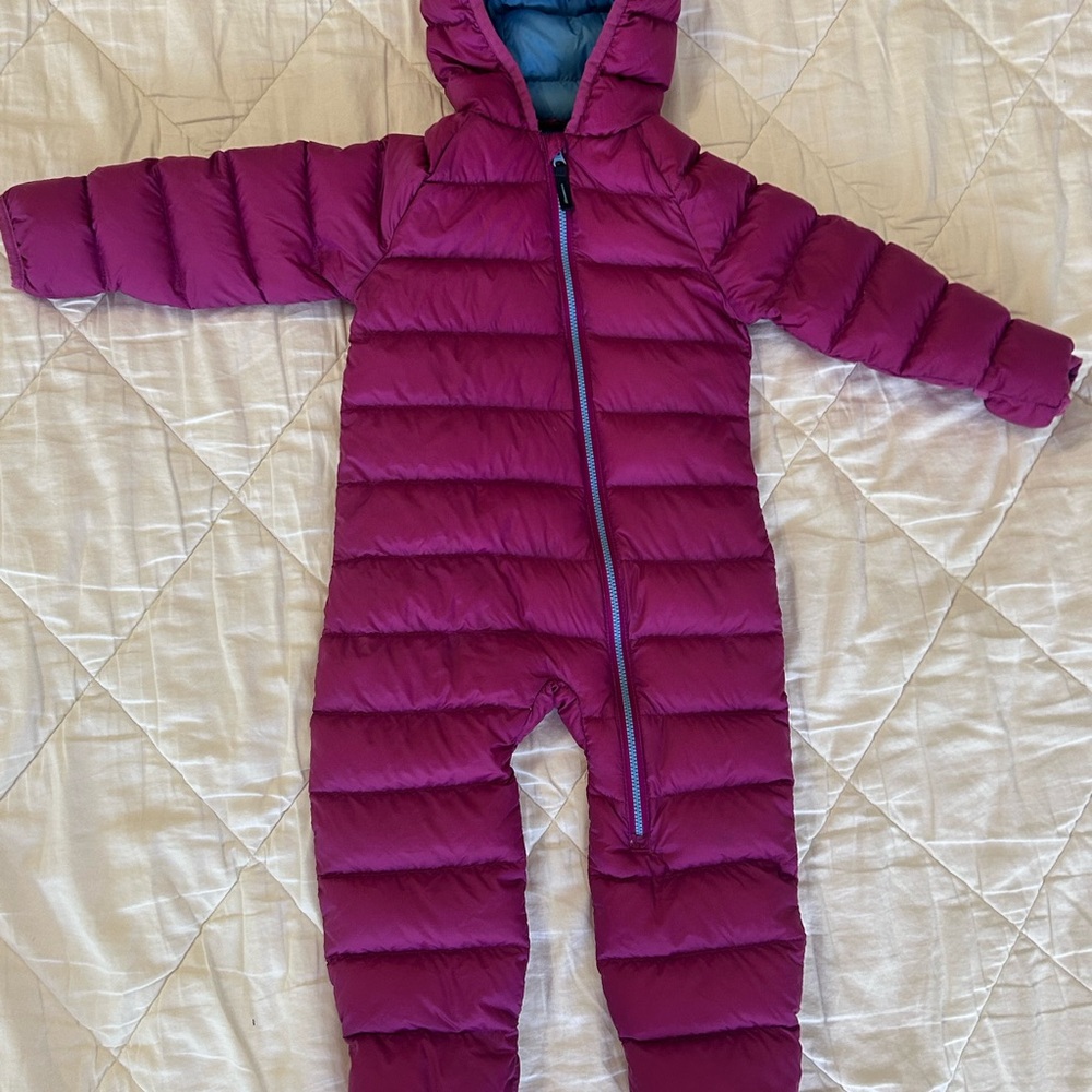 L.L. Bean Blue and Pink Puffer Snowsuit